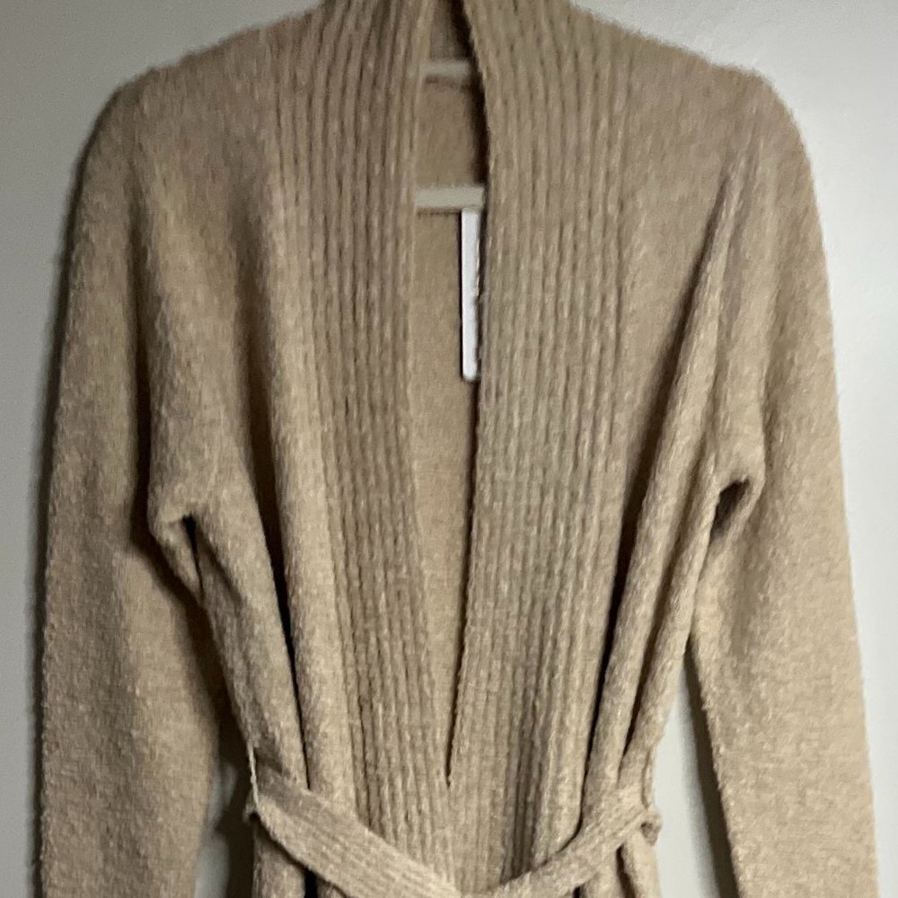 Soft Surroundings Beige Knit Wrap Robe